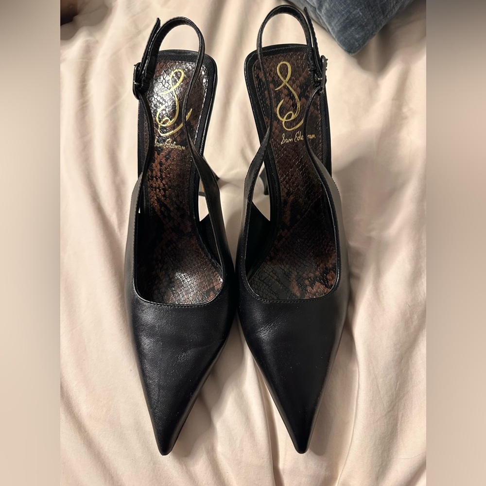 Sam Edelman Black Slingback Heels